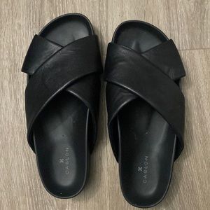 Black Slide Sandals